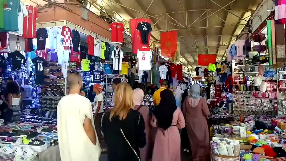 Souk El Had market stalls in Agadir