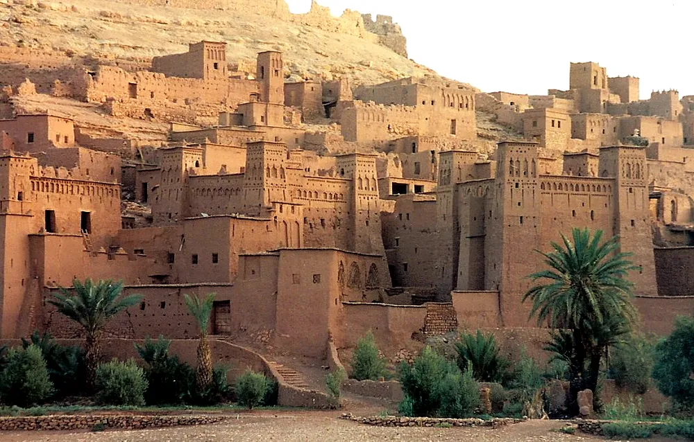 UNESCO kasbah of Aït Ben Haddou rising above the river in Morocco