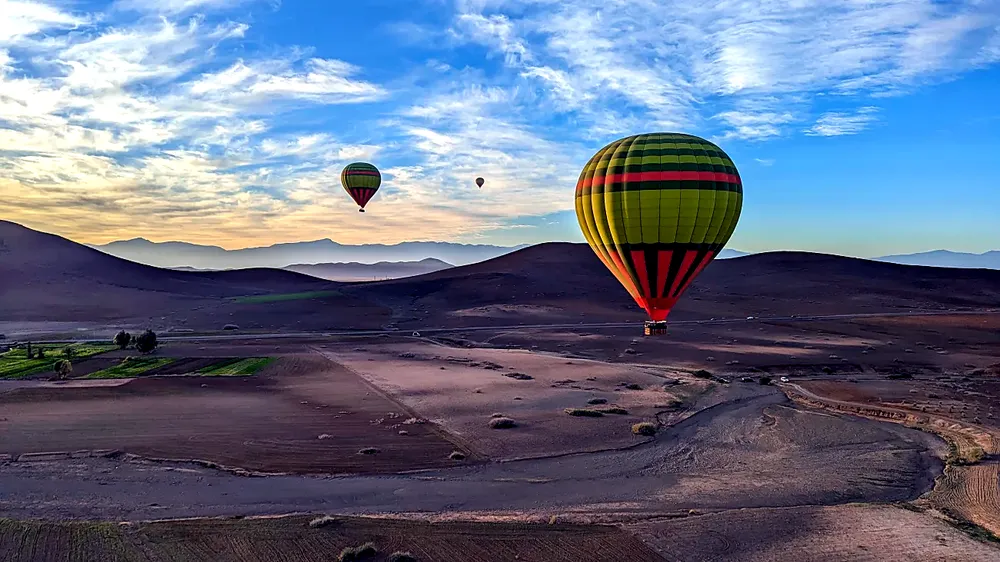 Flight certificate presented after a Marrakech hot air balloon ride