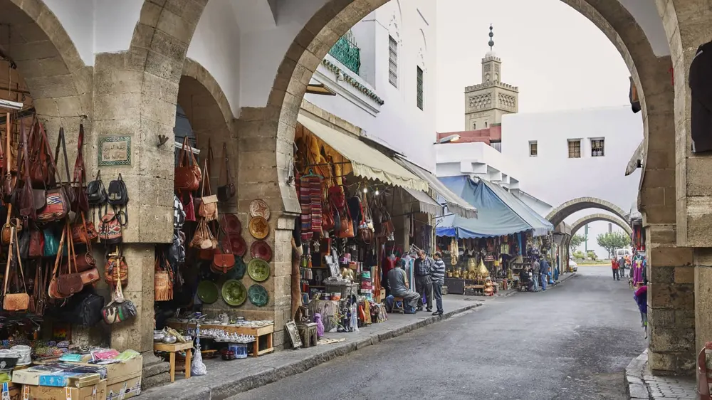 Old medina streets in central Casablanca