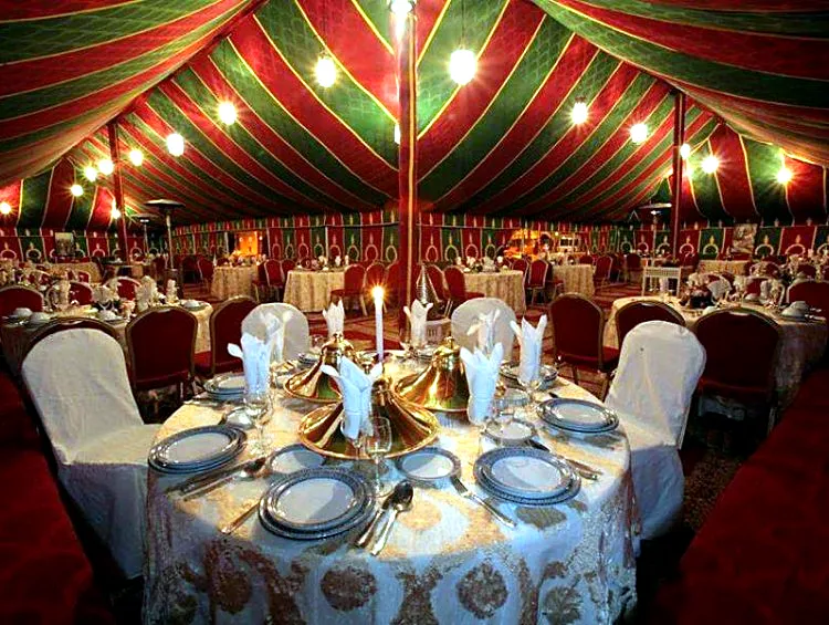 Traditional Moroccan dinner served at Chez Ali Marrakech