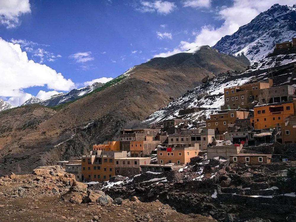 Das Dorf Imlil im Hohen Atlas, Tor zum Mount Toubkal