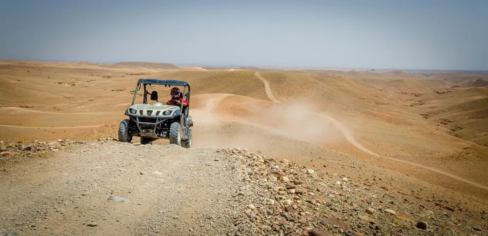 Buggy tour across the rocky Agafay desert near Marrakech